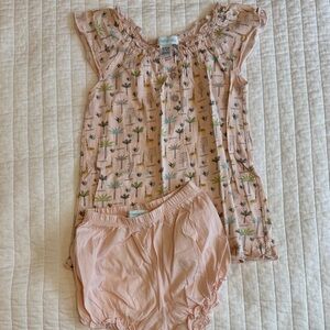 Kids Palm Tree and Giraffe Print Matching Set